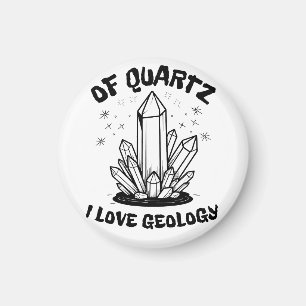 Íman De Quartz Eu Adoro Geologia Balck E Branca