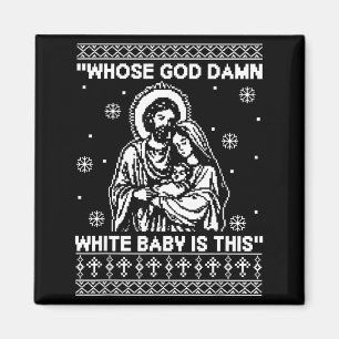 Íman De Quem é esse Bebê Branco Divino Natal Engraçado