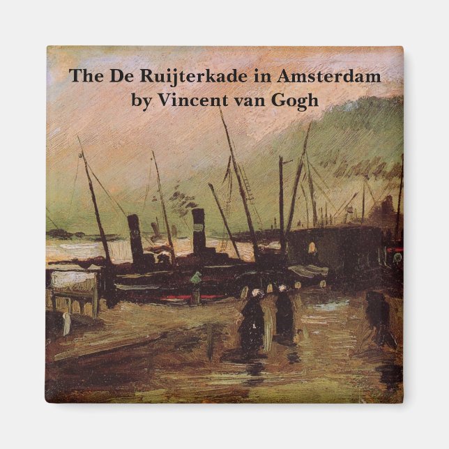 Íman De Ruijterkade em Amsterdã por Vincent van Gogh (Frente)