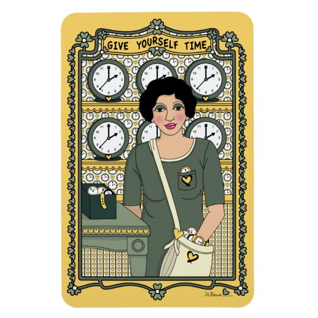 Íman Dê-se Tempo_C_4x6 Ímã de Geladeira (Vertical)