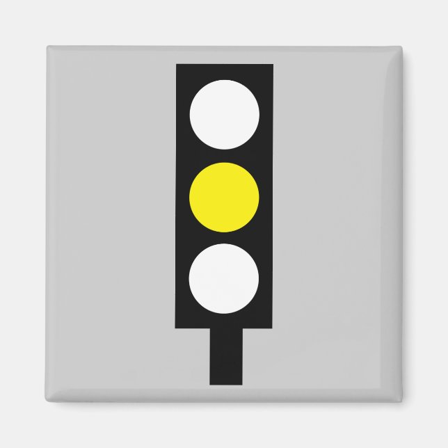 Íman de semáforo amarelo (Frente)