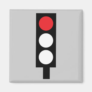 Íman de semáforo vermelho