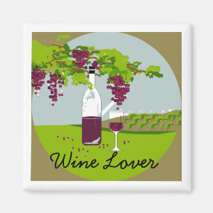 Íman De " TEMA do _VINEYARD do amante vinho" do CHIQUE