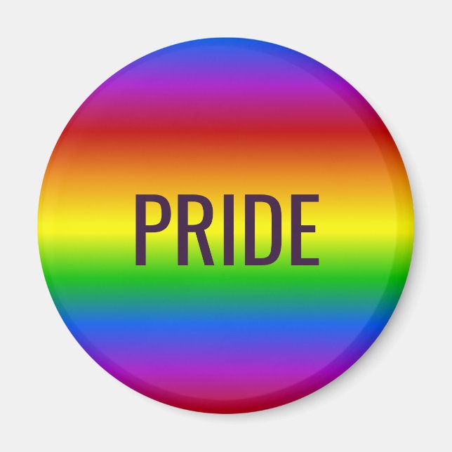 Íman de texto personalizado do arco-íris (Frente)