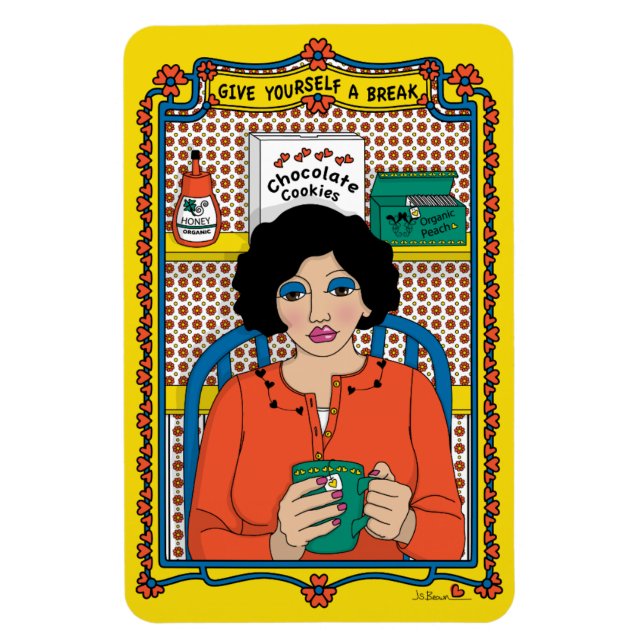 Íman Dê um Tempo a Si Mesmo Ímã para Geladeira 4x6 (Vertical)