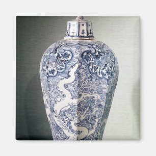 Íman De "vaso octogonal Mei- P'ing" com branco