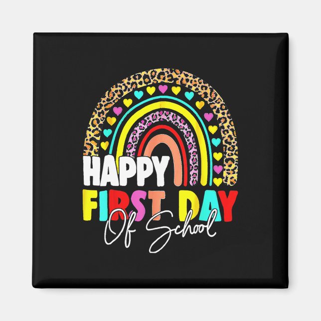 Íman De Volta À Escola Feliz Primeiro Dia De Escola Par (Frente)