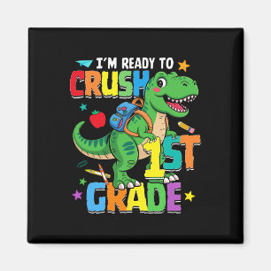 Íman De Volta à Escola Menino Dinossauro Estou Pronto P