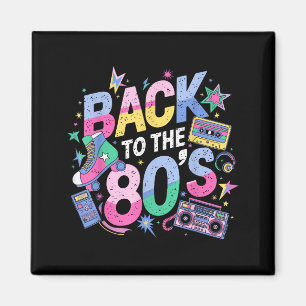 Íman De Volta aos Anos 80 Oitenta Vintage Retro Anivers