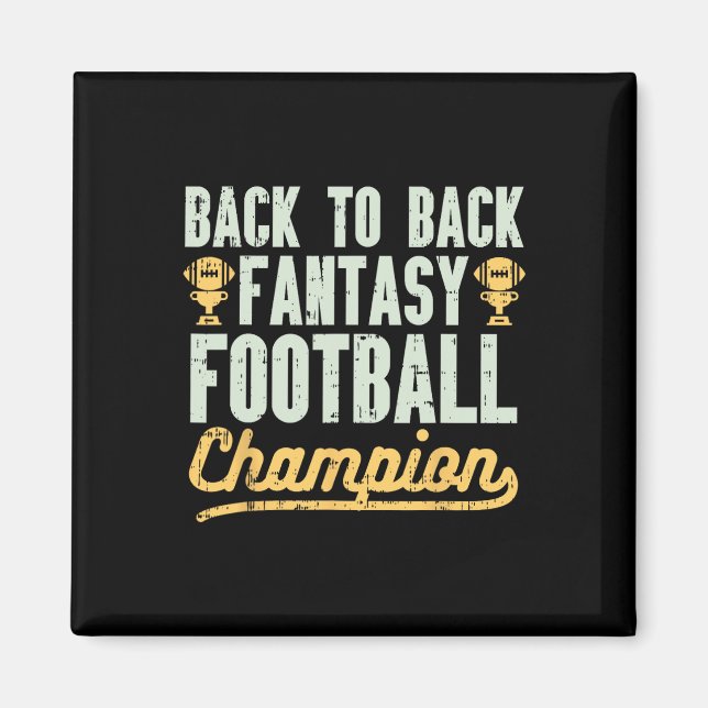 Íman De Volta Para O Campeão De Futebol Da Fantasy Grid (Frente)