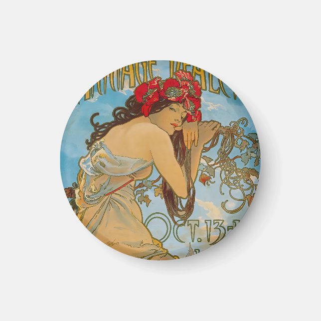 Íman Dealers de carruagem por Alphonse Mucha (1902) (Frente)