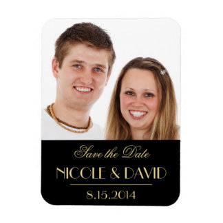 Íman Decadente Casamento Deco elegante e negro salva a 