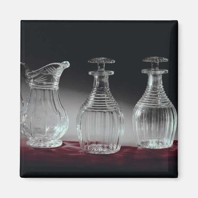 Íman Decantores de vidro cortado e jug, c.1840 (Frente)