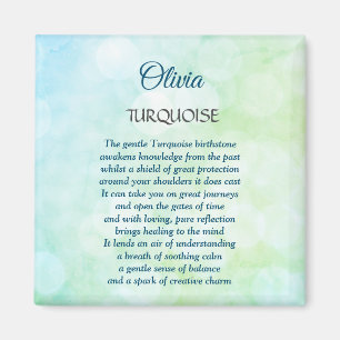 Íman December Birthstone Turquoise design