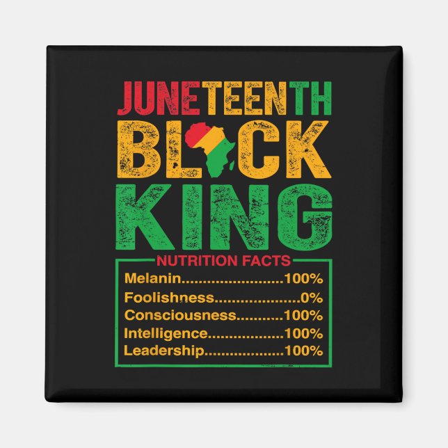 Íman Décima Junta de Black King Nutritional Facts Orgul (Frente)