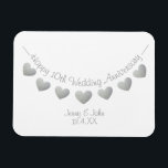 Íman Décimo presente/ favor do aniversário de casamento<br><div class="desc">10º presente de casamento/ímã de aniversário de favor. Um presente divertido e elegante para a família ou amigos que estão comemorando seu aniversário de casamento. A design mostrada tem um beliche cardíaco moderno e pode ser personalizada para incluir os nomes do casal e sua data de casamento. Também estão disponíveis...</div>