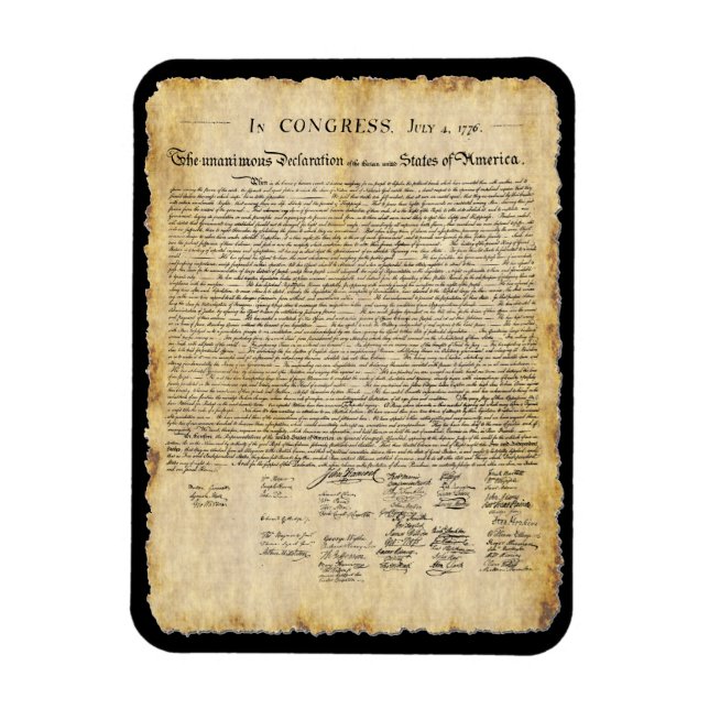 Íman Declaration of Independence, Parchment  (Vertical)