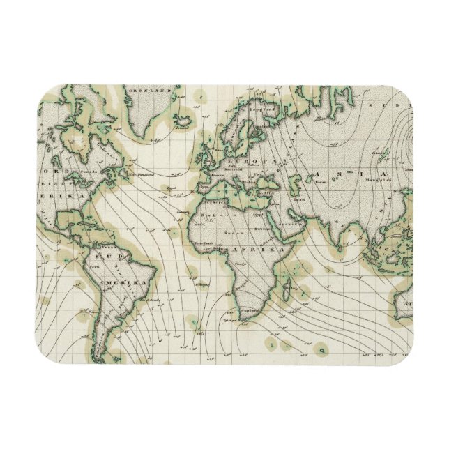 Íman Declinação magnética mundial (Horizontal)