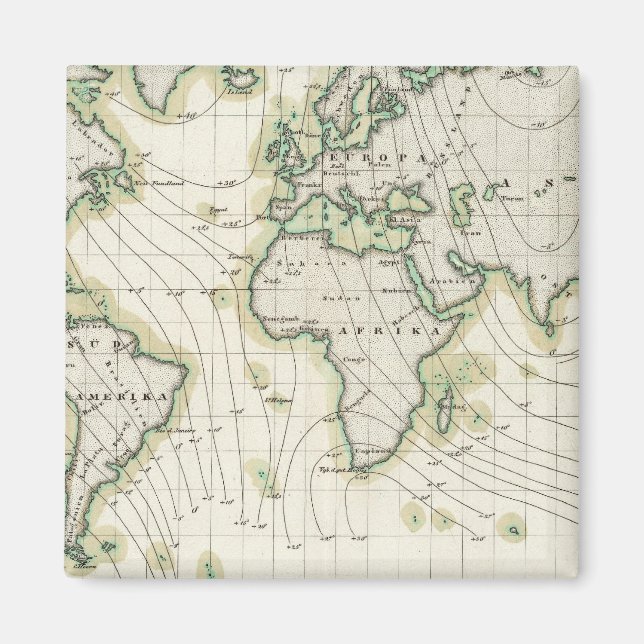 Íman Declinação magnética mundial (Frente)