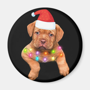 Íman decor de natal de dogue de bordeaux para amantes d
