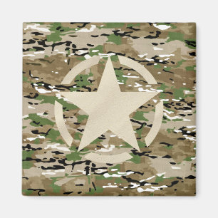 Íman Decoração da camuflagem do vintage do estêncil 