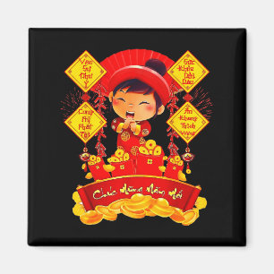 Íman Decoração de Ano Novo Vietnamita Chuc Mung Nam Moi