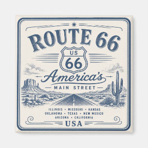 Íman Decoração de Arte de Viagem Americana pela Rota 66