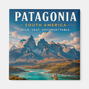 Íman 🏔️ Decoração de Casa Paisagem Selvagem da Patagôn