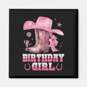 Íman Decoração de festa de aniversário de cowgirl weste