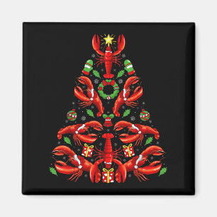 Íman Decoração de Natal de Lagosta com Chapéu de Papai 