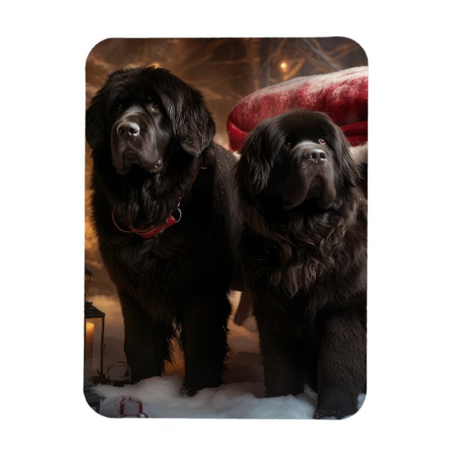 Íman Decoração de Natal de Trenó Nevado de Terra Nova (Vertical)