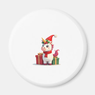 Íman Decoração de Natal Unicórnio Santa Unicórnio Camis