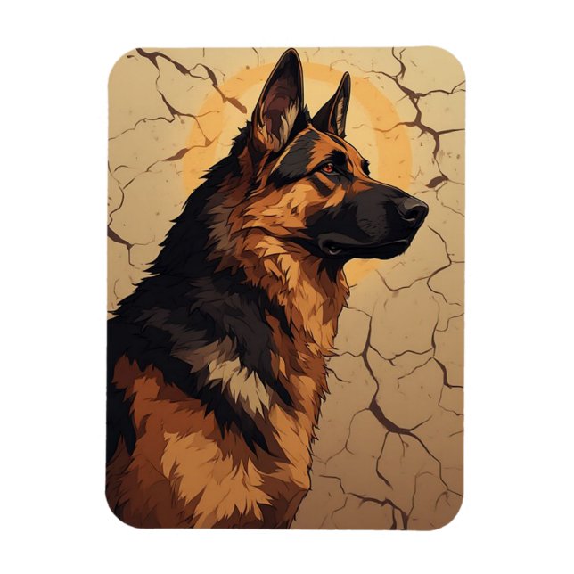 Íman 🐕 Decoração de Ovelheiro Alemão para Donos de Cac (Vertical)