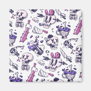 Íman decoração de padrões de Halloween