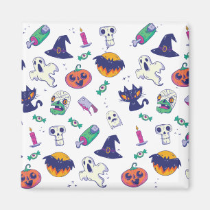 Íman decoração de padrões de Halloween
