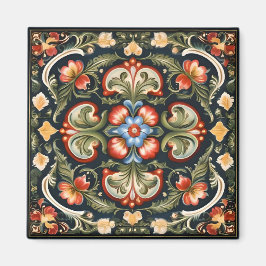 Íman Decoração de Rosemaling Norueguês