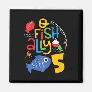 Íman Decorações de Aniversário de Cinco Anos O-fish-ial