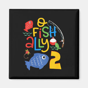 Íman Decorações de Aniversário de Dois Anos O-fish-ialm