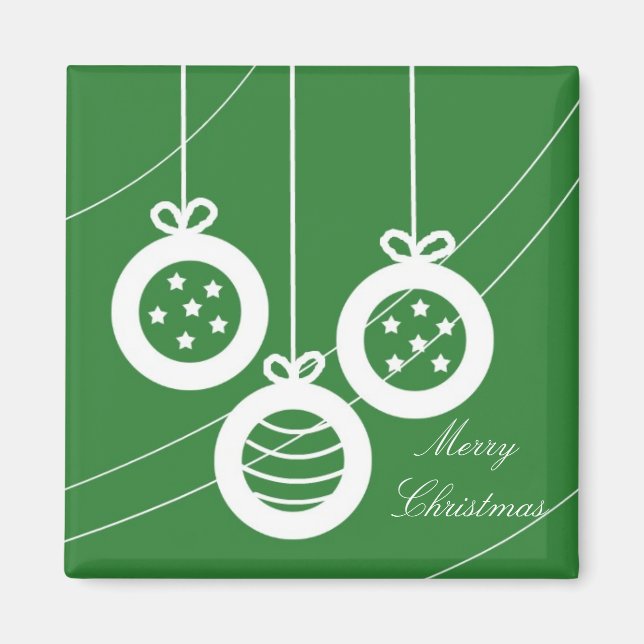 Íman Decorações de Natal Clássicas Vintage (Frente)