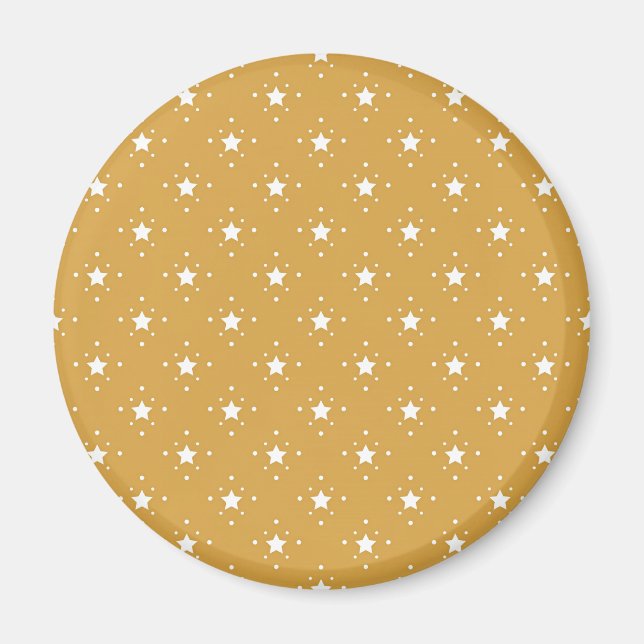 Íman Decorative Stars on Gold Background (Frente)