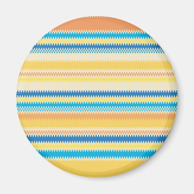 Íman Decorativo de Faixa Zigzag Colorida Chevron (Frente)