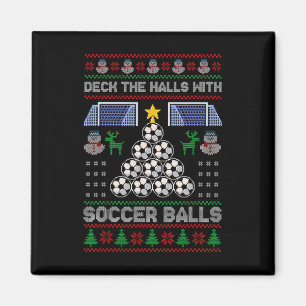 Íman Decore O Hall Com Futebol Ugly Christmas Futebol P