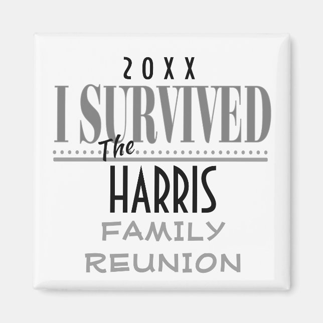 Íman Dedicação de família divertida - Sindicato de Souv (Frente)