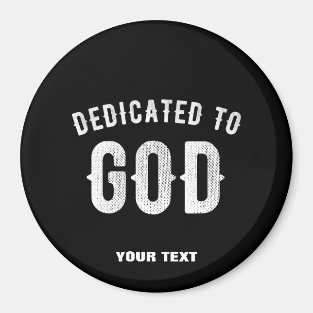 ÍMAN DEDICADO A DEUS TEXTO BRANCO LEGAL PERSONALIZÁVEL (Frente)