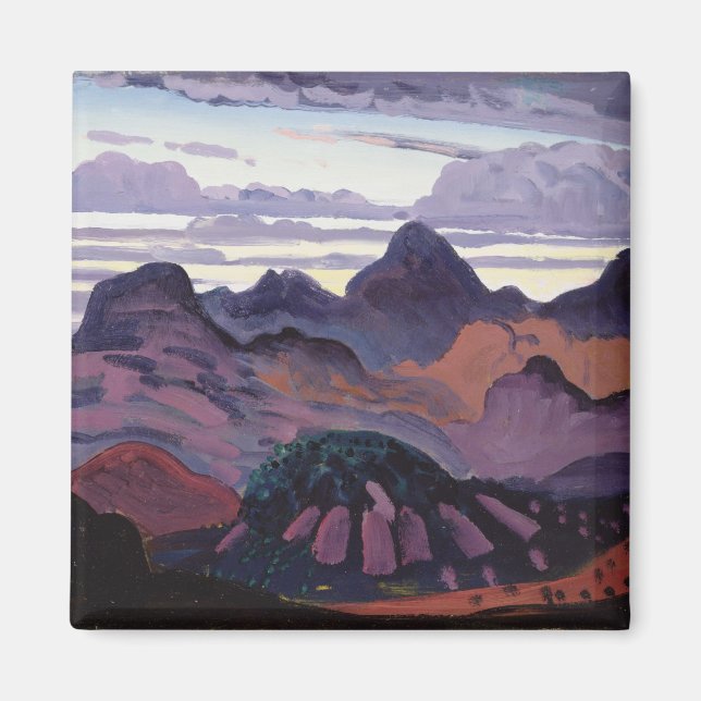 Íman Deep Twilight, Pirenéus, c.1912-13 (petróleo no pa (Frente)