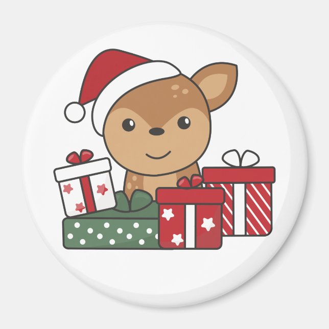 Íman Deer Christmas Gift Winter Animal Deer Magnet (Frente)