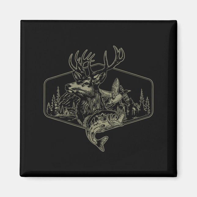 Íman Deer Duck Fishing Hunting Solves Most Of My Proble (Frente)