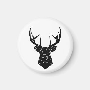 Íman Deer Head Geométrico Arquivo Ai Silhout Stag P