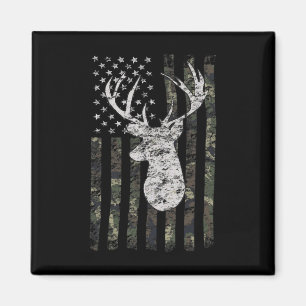 Íman Deer Hunting Camo American Flag