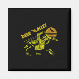 Íman Deer Valley Utah Retro Skiing Tee